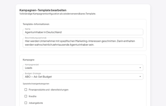 Kampagnen-Templates